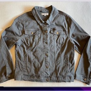 C'est Toi Women's Gray Jean Jacket 2XL